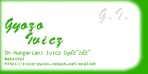 gyozo ivicz business card
